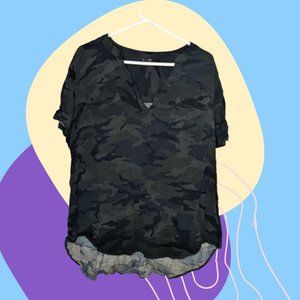 Plus Camo Blouse